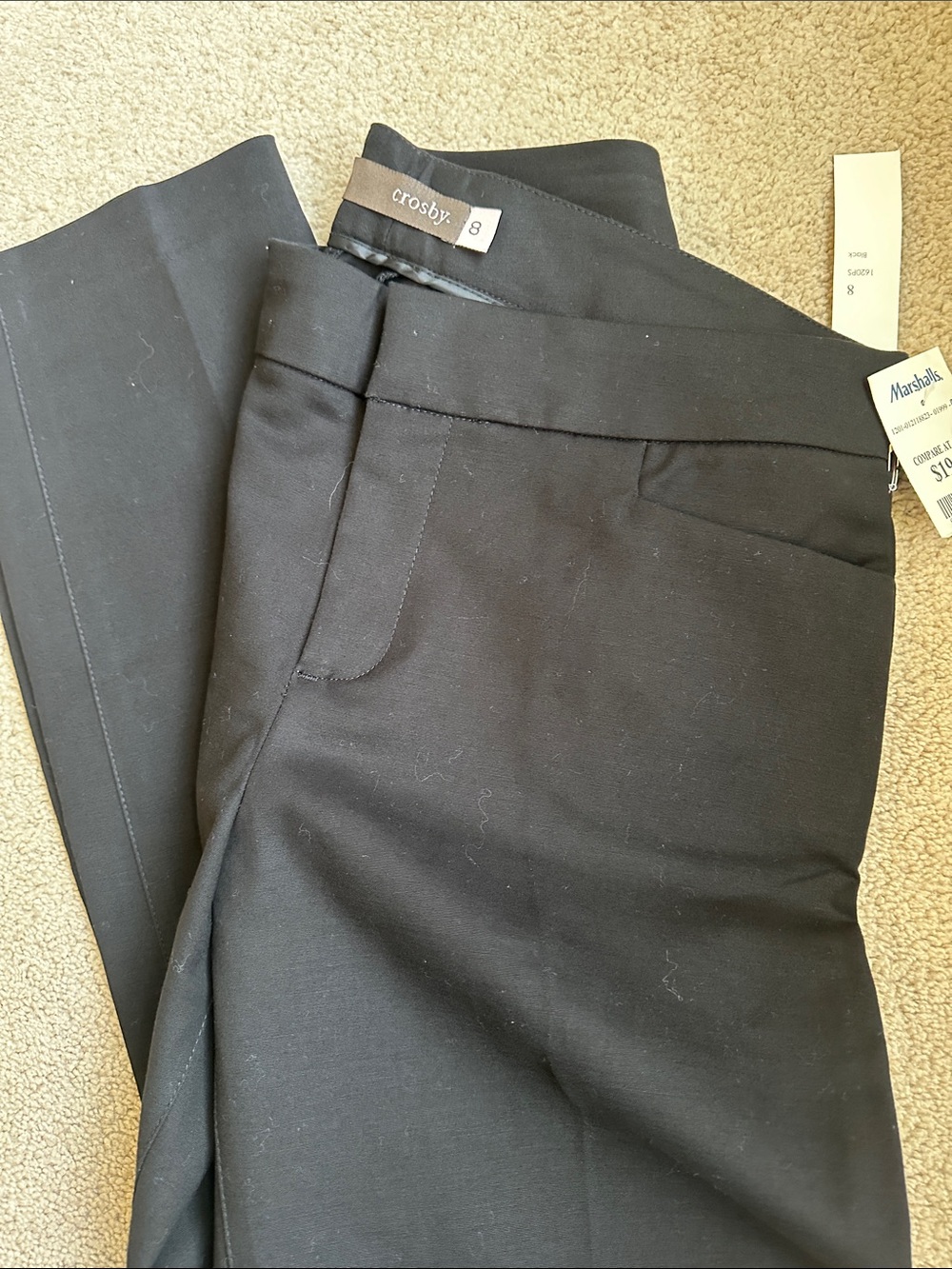 NWT Crosby black straight leg pants